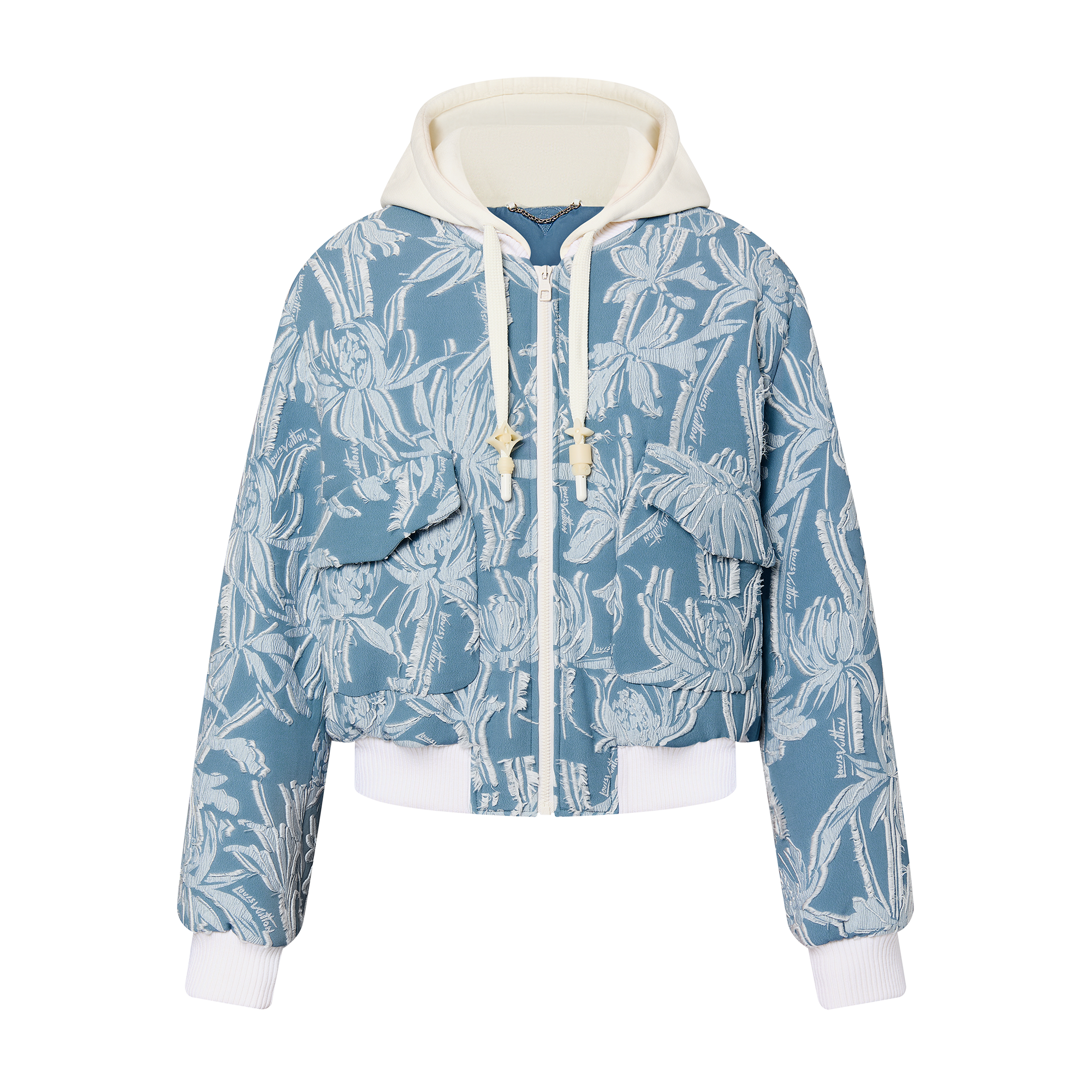 Cropped hooded deals bomber jacket